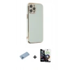 MARSİLYAN™- iPhone 12 Pro Max Kılıf Yankı Serisi - Şeffaf Temperli Cam Ekran Koruyucu + Shine Kamera Lens Koruma Cam - MI