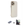 MARSİLYAN™- iPhone 12 Pro Max Kılıf Yankı Serisi - Şeffaf Temperli Cam Ekran Koruyucu + Renkli Kamera Lens Koruma Cam - MI