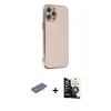 MARSİLYAN™- iPhone 12 Pro Max Kılıf Yankı Serisi - Şeffaf Temperli Cam Ekran Koruyucu + Renkli Kamera Lens Koruma Cam - MI