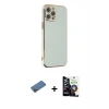 MARSİLYAN™- iPhone 12 Pro Max Kılıf Yankı Serisi - Şeffaf Temperli Cam Ekran Koruyucu + Shine Kamera Lens Koruma Cam - GD