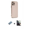 MARSİLYAN™- iPhone 12 Pro Max Kılıf Yankı Serisi - Şeffaf Temperli Cam Ekran Koruyucu + Shine Kamera Lens Koruma Cam - GI
