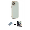 MARSİLYAN™- iPhone 12 Pro Max Kılıf Yankı Serisi - Şeffaf Temperli Cam Ekran Koruyucu + Shine Kamera Lens Koruma Cam - GI