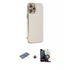 MARSİLYAN™- iPhone 12 Pro Max Kılıf Yankı Serisi - Şeffaf Temperli Cam Ekran Koruyucu + Renkli Kamera Lens Koruma Cam - YL