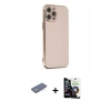 MARSİLYAN™- iPhone 12 Pro Max Kılıf Yankı Serisi - Şeffaf Temperli Cam Ekran Koruyucu + Renkli Kamera Lens Koruma Cam - YL