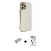 MARSİLYAN™- iPhone 12 Pro Max Kılıf Yankı Serisi - Şeffaf Uv Polymer Nano Ekran Koruyucu + Shine Kamera Lens Koruma Cam - MI