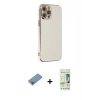 MARSİLYAN™- iPhone 12 Pro Max Kılıf Yankı Serisi - Siyah 20D Premium Cam Ekran Koruyucu + Shine Kamera Lens Koruma Cam - GI