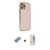 MARSİLYAN™- iPhone 12 Pro Max Kılıf Yankı Serisi - Siyah 20D Premium Cam Ekran Koruyucu + Shine Kamera Lens Koruma Cam - GI