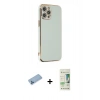 MARSİLYAN™- iPhone 12 Pro Max Kılıf Yankı Serisi - Siyah 20D Premium Cam Ekran Koruyucu + Shine Kamera Lens Koruma Cam - MI