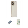 MARSİLYAN™- iPhone 12 Pro Max Kılıf Yankı Serisi - Siyah 20D Premium Cam Ekran Koruyucu + Metal Kamera Lens Koruma Cam - KI