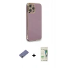MARSİLYAN™- iPhone 12 Pro Max Kılıf Yankı Serisi - Siyah 20D Premium Cam Ekran Koruyucu + Metal Kamera Lens Koruma Cam - GD