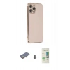 MARSİLYAN™- iPhone 12 Pro Max Kılıf Yankı Serisi - Siyah 20D Premium Cam Ekran Koruyucu + Renkli Kamera Lens Koruma Cam - SI