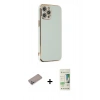 MARSİLYAN™- iPhone 12 Pro Max Kılıf Yankı Serisi - Siyah 20D Premium Cam Ekran Koruyucu + Shine Kamera Lens Koruma Cam - SABE