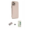 MARSİLYAN™- iPhone 12 Pro Max Kılıf Yankı Serisi - Siyah 20D Premium Cam Ekran Koruyucu + Shine Kamera Lens Koruma Cam - SABE