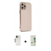 MARSİLYAN™- iPhone 12 Pro Max Kılıf Yankı Serisi - Siyah 20D Premium Cam Ekran Koruyucu + Shine Kamera Lens - GD