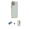 MARSİLYAN™- iPhone 12 Pro Max Kılıf Yankı Serisi - Siyah 20D Premium Cam Ekran Koruyucu + Shine Kamera Lens Koruma Cam - GD
