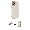 MARSİLYAN™- iPhone 12 Pro Max Kılıf Yankı Serisi - Siyah 20D Premium Cam Ekran Koruyucu + Shine Kamera Lens Koruma Cam - SABE