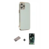MARSİLYAN™- iPhone 12 Pro Max Kılıf Yankı Serisi - Siyah 360 Mat Full Body Arka Koruyucu + Shine Kamera Lens Koruma Cam - SABE