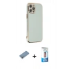MARSİLYAN™- iPhone 12 Pro Max Kılıf Yankı Serisi - Siyah 5D Eko Cam Ekran Koruyucu + Shine Kamera Lens Koruma Cam - GS