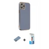 MARSİLYAN™- iPhone 12 Pro Max Kılıf Yankı Serisi - Siyah 5D Eko Cam Ekran Koruyucu + Shine Kamera Lens Koruma Cam - GS