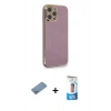MARSİLYAN™- iPhone 12 Pro Max Kılıf Yankı Serisi - Siyah 5D Eko Cam Ekran Koruyucu + Shine Kamera Lens Koruma Cam - GS