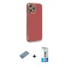 MARSİLYAN™- iPhone 12 Pro Max Kılıf Yankı Serisi - Siyah 5D Eko Cam Ekran Koruyucu + Shine Kamera Lens Koruma Cam - GS