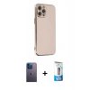 MARSİLYAN™- iPhone 12 Pro Max Kılıf Yankı Serisi - Siyah 5D Eko Cam Ekran Koruyucu + Neon Fosforlu Kamera Lens - MI
