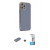MARSİLYAN™- iPhone 12 Pro Max Kılıf Yankı Serisi - Siyah 5D Eko Cam Ekran Koruyucu + Renkli Kamera Lens Koruma Cam - TU
