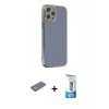MARSİLYAN™- iPhone 12 Pro Max Kılıf Yankı Serisi - Siyah 5D Eko Cam Ekran Koruyucu + Renkli Kamera Lens Koruma Cam - SI