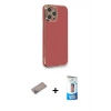 MARSİLYAN™- iPhone 12 Pro Max Kılıf Yankı Serisi - Siyah 5D Eko Cam Ekran Koruyucu + Shine Kamera Lens Koruma Cam - SABE