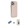 MARSİLYAN™- iPhone 12 Pro Max Kılıf Yankı Serisi - Siyah 6D Mat Seramik Hayalet Nano Ekran Koruyucu + Shine Kamera Lens Koruma Cam - GD