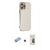 MARSİLYAN™- iPhone 12 Pro Max Kılıf Yankı Serisi - Siyah 6D Mat Seramik Hayalet Nano Ekran Koruyucu + Shine Kamera Lens Koruma Cam - MI
