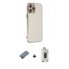 MARSİLYAN™- iPhone 12 Pro Max Kılıf Yankı Serisi - Siyah Bilvis Hayalet Cam Ekran Koruyucu + Metal Kamera Lens Koruma Cam - KI