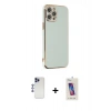 MARSİLYAN™- iPhone 12 Pro Max Kılıf Yankı Serisi - Siyah Joko 5D Cam + Shine Kamera Lens - LT
