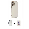MARSİLYAN™- iPhone 12 Pro Max Kılıf Yankı Serisi - Siyah Joko 5D Cam + Shine Kamera Lens - LT