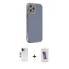 MARSİLYAN™- iPhone 12 Pro Max Kılıf Yankı Serisi - Siyah Joko 5D Cam + Shine Kamera Lens - LT