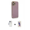 MARSİLYAN™- iPhone 12 Pro Max Kılıf Yankı Serisi - Siyah Joko 5D Cam + Shine Kamera Lens - LT