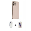 MARSİLYAN™- iPhone 12 Pro Max Kılıf Yankı Serisi - Siyah Joko 5D Cam + Shine Kamera Lens - LT