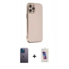 MARSİLYAN™- iPhone 12 Pro Max Kılıf Yankı Serisi - Siyah Joko 5D Cam + Neon Fosforlu Kamera Lens - MI