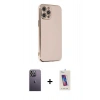 MARSİLYAN™- iPhone 12 Pro Max Kılıf Yankı Serisi - Siyah Joko 5D Cam + Neon Fosforlu Kamera Lens - BZ