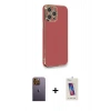 MARSİLYAN™- iPhone 12 Pro Max Kılıf Yankı Serisi - Siyah Joko 5D Cam + Neon Fosforlu Kamera Lens - SI