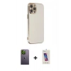 MARSİLYAN™- iPhone 12 Pro Max Kılıf Yankı Serisi - Siyah Joko 5D Cam + Neon Fosforlu Kamera Lens - YL