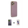 MARSİLYAN™- iPhone 12 Pro Max Kılıf Yankı Serisi - Siyah Joko 5D Cam + Neon Fosforlu Kamera Lens - YL