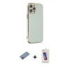 MARSİLYAN™- iPhone 12 Pro Max Kılıf Yankı Serisi - Siyah Joko 5D Cam + Shine Kamera Lens Koruma Cam - PE