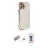 MARSİLYAN™- iPhone 12 Pro Max Kılıf Yankı Serisi - Siyah Joko 5D Cam + Shine Kamera Lens Koruma Cam - SABE
