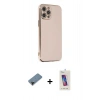 MARSİLYAN™- iPhone 12 Pro Max Kılıf Yankı Serisi - Siyah Joko 5D Cam + Shine Kamera Lens Koruma Cam - SH