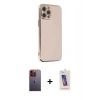 MARSİLYAN™- iPhone 12 Pro Max Kılıf Yankı Serisi - Siyah Joko 5D Cam + Neon Fosforlu Kamera Lens - TU