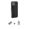 MARSİLYAN™- iPhone 12 Pro Max Kılıf Yankı Serisi - Siyah Joko Magic 5D Cam + Shine Kamera Lens Koruma Cam - GI