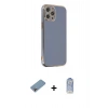 MARSİLYAN™- iPhone 12 Pro Max Kılıf Yankı Serisi - Siyah Joko Magic 5D Cam + Shine Kamera Lens Koruma Cam - GI