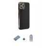 MARSİLYAN™- iPhone 12 Pro Max Kılıf Yankı Serisi - Siyah Joko Magic 5D Cam + Shine Kamera Lens Koruma Cam - GS