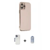 MARSİLYAN™- iPhone 12 Pro Max Kılıf Yankı Serisi - Siyah Joko Magic 5D Cam + Shine Kamera Lens - LT